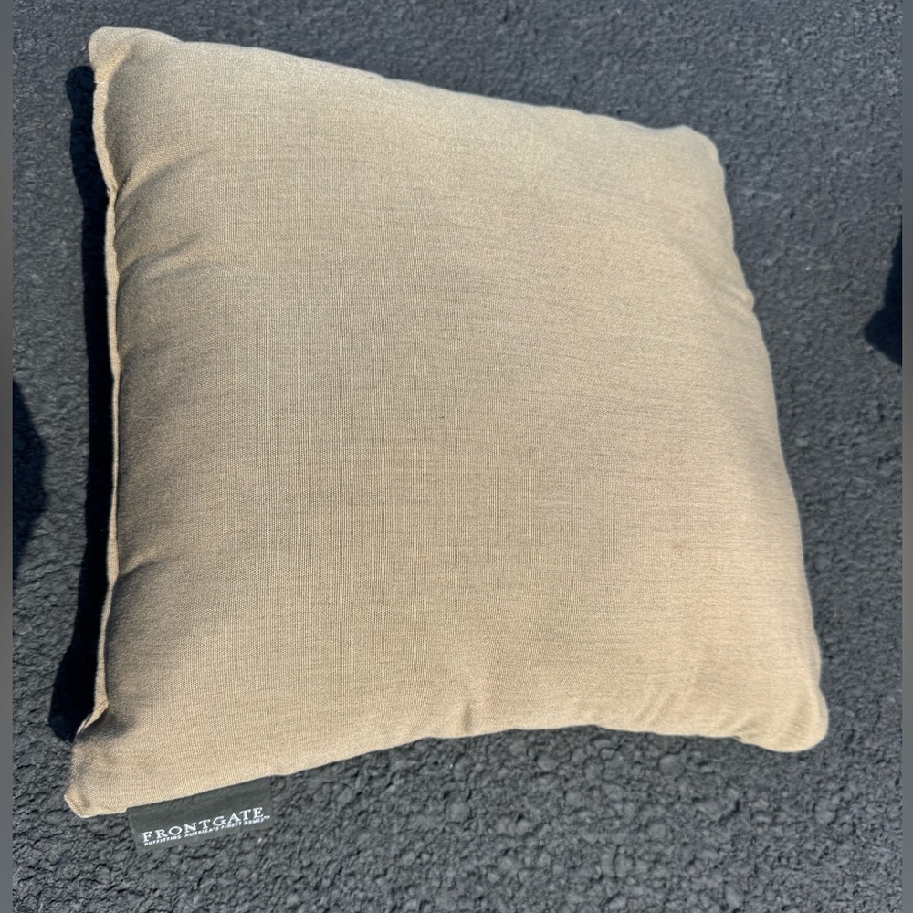 Frontgate Tan Outdoor Accent Pillow